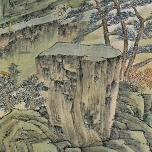 蕭云從《秋山行旅圖》國(guó)畫高清大圖下載