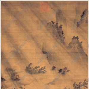 明  戴進(jìn)《風(fēng)雨歸舟圖》國畫高清大圖下載