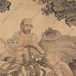 明 戴進(jìn)《達(dá)摩祖圖》國畫高清大圖下載