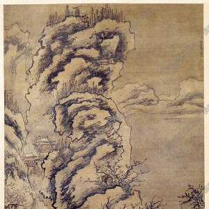 明 戴進(jìn)《雪景山水》國畫高清大圖下載