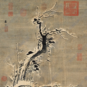 明 呂紀(jì)《寒雪山雞圖》國(guó)畫(huà)高清大圖下載