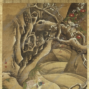 明 呂紀(jì)《四季花鳥(niǎo)圖-冬》國(guó)畫(huà)高清大圖下載