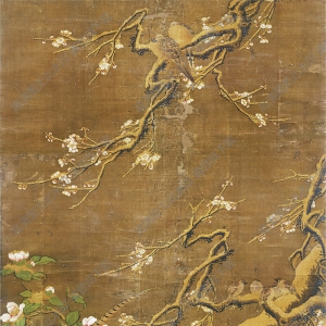明 呂紀(jì)《雪梅集禽圖》國(guó)畫(huà)高清大圖下載