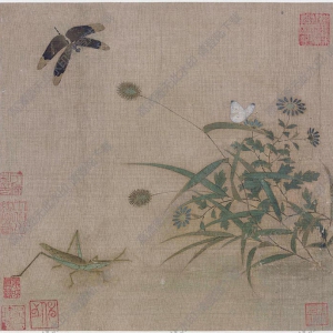 宋 佚名《寫生草蟲圖》國(guó)畫高清大圖下載