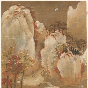 宋 佚名《雪山行騎圖》國(guó)畫高清大圖下載