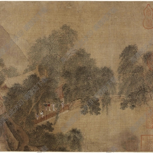 宋 佚名《楊柳溪堂圖》國(guó)畫高清大圖下載