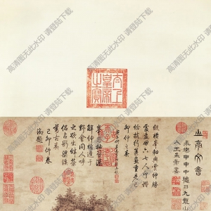 明 王紱《山亭文會(huì)圖》國(guó)畫(huà)高清大圖下載