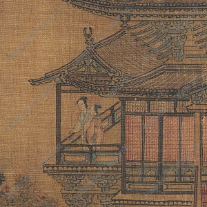 宋 佚名《飛閣延風(fēng)圖》國(guó)畫高清大圖下載