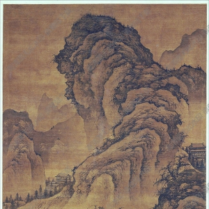 明 李在《闊渚遙峰圖》國(guó)畫(huà)高清大圖下載
