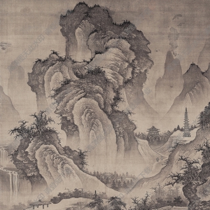 明 李在《山莊高逸圖》國(guó)畫(huà)高清大圖下載