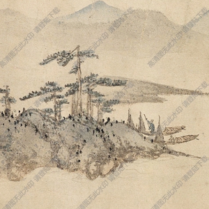 明 文伯仁《橫塘雨歇圖》國(guó)畫(huà)高清大圖下載