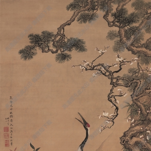 沈銓超高清《松梅雙鶴圖》百度云網(wǎng)盤(pán)下載