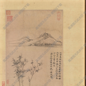 倪瓚超高清《江渚風林圖》國畫百度云網(wǎng)盤下載