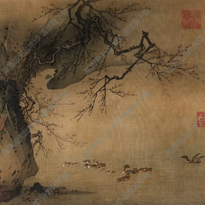 馬遠_梅石溪鳧圖_超高清大圖_百度云網(wǎng)盤下載