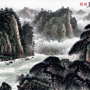 國(guó)畫名作_萬(wàn)壑松風(fēng)_高清大圖下載