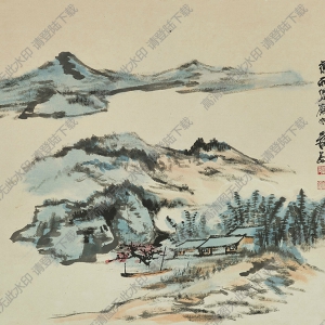 張大千的畫(huà)_水竹幽居_憶寫(xiě)四十年吳中_高清大圖下載