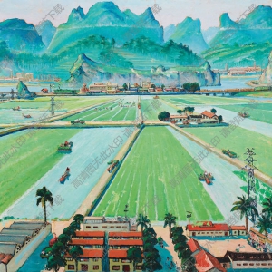 涂克油畫(huà) 山村新貌 高清大圖下載