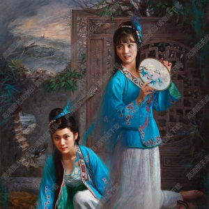 安靜油畫(huà)_聊齋人物_阿秀_高清大圖下載