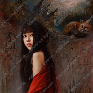 安靜油畫(huà)_聊齋人物_紅玉_高清大圖下載