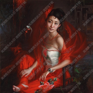 安靜油畫(huà)_聊齋人物_狐二姐_高清大圖下載