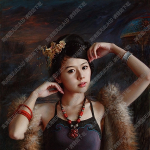 安靜油畫(huà)_聊齋人物_狐女_高清大圖下載
