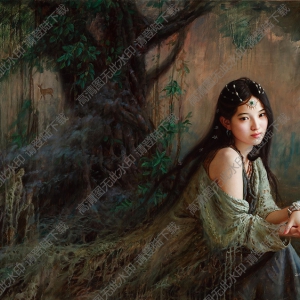安靜油畫(huà)_聊齋人物_花姑子_高清大圖下載