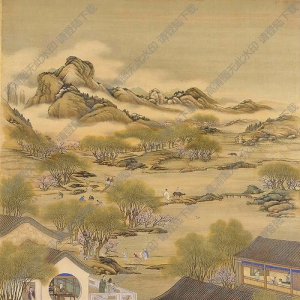郎世寧_雍正十二月行樂(lè)圖04_四月流觴_高清大圖下載