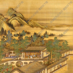 郎世寧_雍正十二月行樂(lè)圖07_七月乞巧_高清大圖下載
