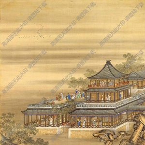 郎世寧_雍正十二月行樂(lè)圖08_八月賞月_高清大圖下載