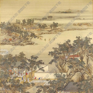 郎世寧_雍正十二月行樂(lè)圖11_十一月參禪_高清大圖下載