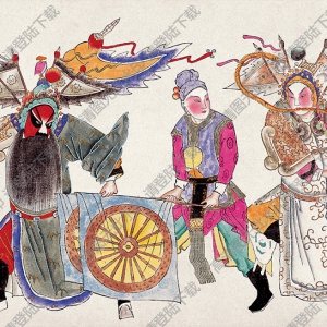 經(jīng)典年畫(huà)《戲曲人物1》高清大圖下載