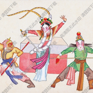 經(jīng)典年畫(huà)《戲曲人物7》高清大圖下載