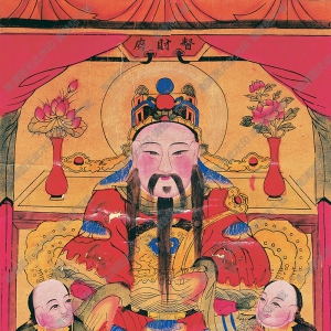 經(jīng)典年畫(huà)《招財(cái)進(jìn)寶 利市仙官》高清大圖下載