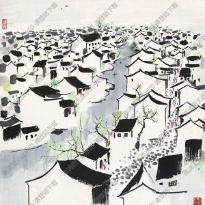 吳冠中國畫_魯迅故鄉(xiāng)_高清大圖下載