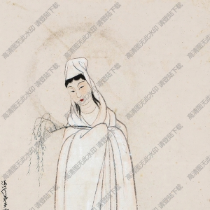 張大千國(guó)畫(huà)_觀音_清信弟子張大千敬造_高清大圖下載