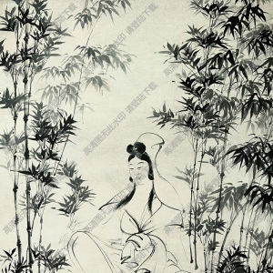 張大千國(guó)畫(huà)_觀音_庚辰秋孟 弟子張大千爰敬造_高清大圖下載
