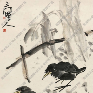 潘天壽國畫_仿老缶筆意_高清大圖下載