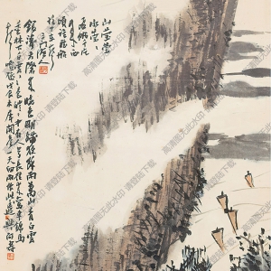 潘天壽國畫_飛帆_高清大圖下載