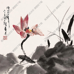 潘天壽國畫_荷花2_高清大圖下載