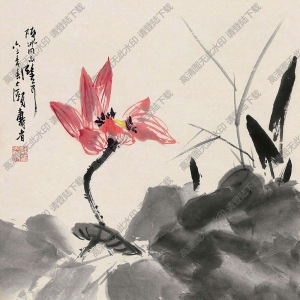 潘天壽國畫_荷花7_高清大圖下載