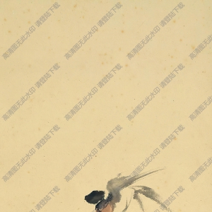 潘天壽國畫作品_雙雀圖_高清下載