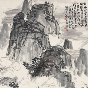 潘天壽國(guó)畫作品_云谷菱歌_高清下載