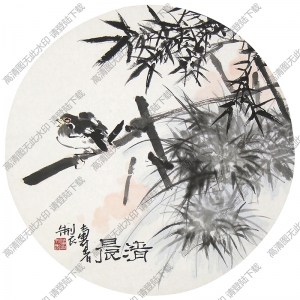 潘天壽作品_清晨_高清大圖下載