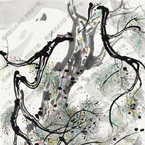 吳冠中作品_玉龍松_高清大圖下載