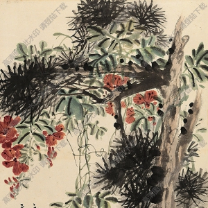 陳半丁國(guó)畫作品 雙清圖2 高清下載