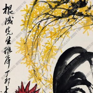 陳大羽作品 公雞大吉圖12 高清大圖下載