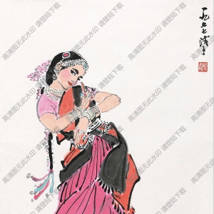 葉淺予國(guó)畫作品 印度舞2 高清下載