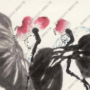劉文西國(guó)畫(huà) 荷花清趣3 高清大圖下載