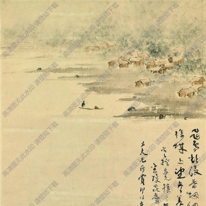 高劍父國(guó)畫 帆影 高清大圖下載