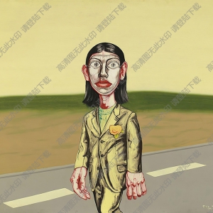 曾梵志作品 面具系列1997：第十七號 高清大圖下載